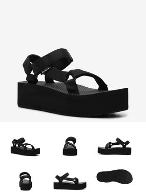 Teva Black Platform Universal Size 10